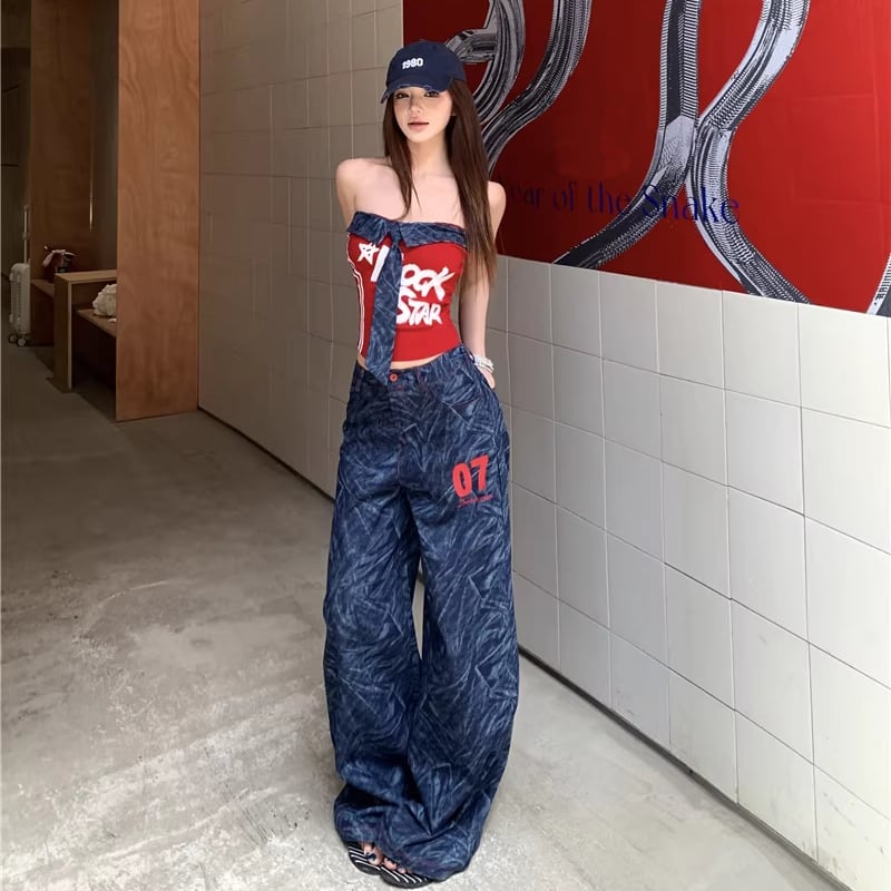 【set】キャミソール×ワイドパンツセット Q8181