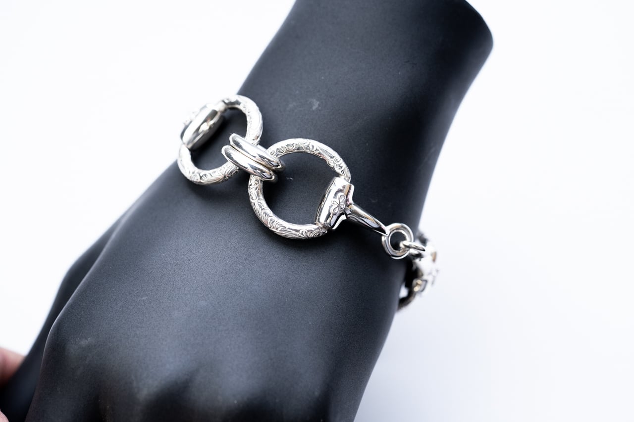 BN-080 Horse bit bracelet double | WAKAN SILVER SMITH online BN-080 Horse bit bracelet double | WAKAN SILVER SMITH online
