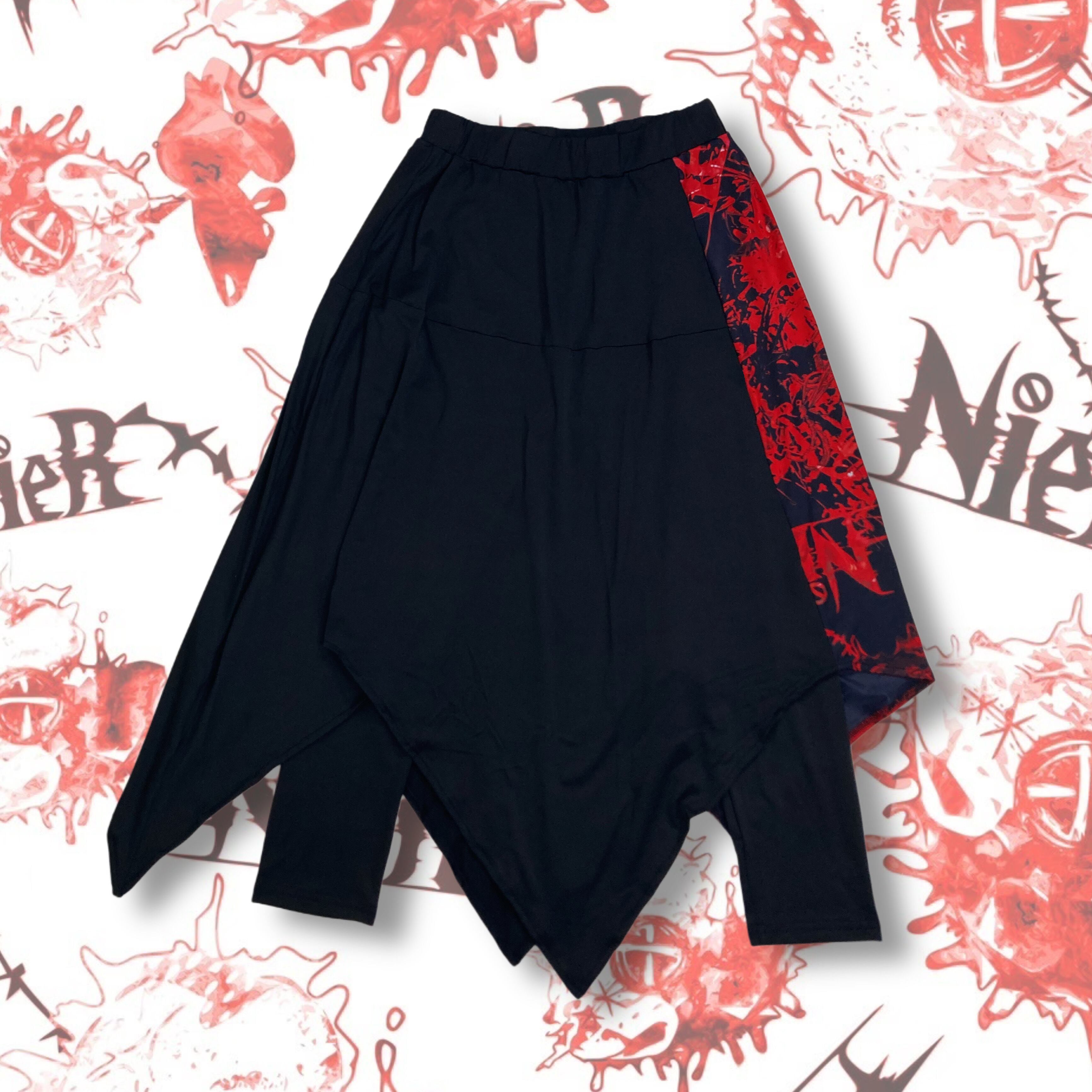 変則フラップスカート付きユニセックスパンツ【彼岸花赤】 | NIER CLOTHING