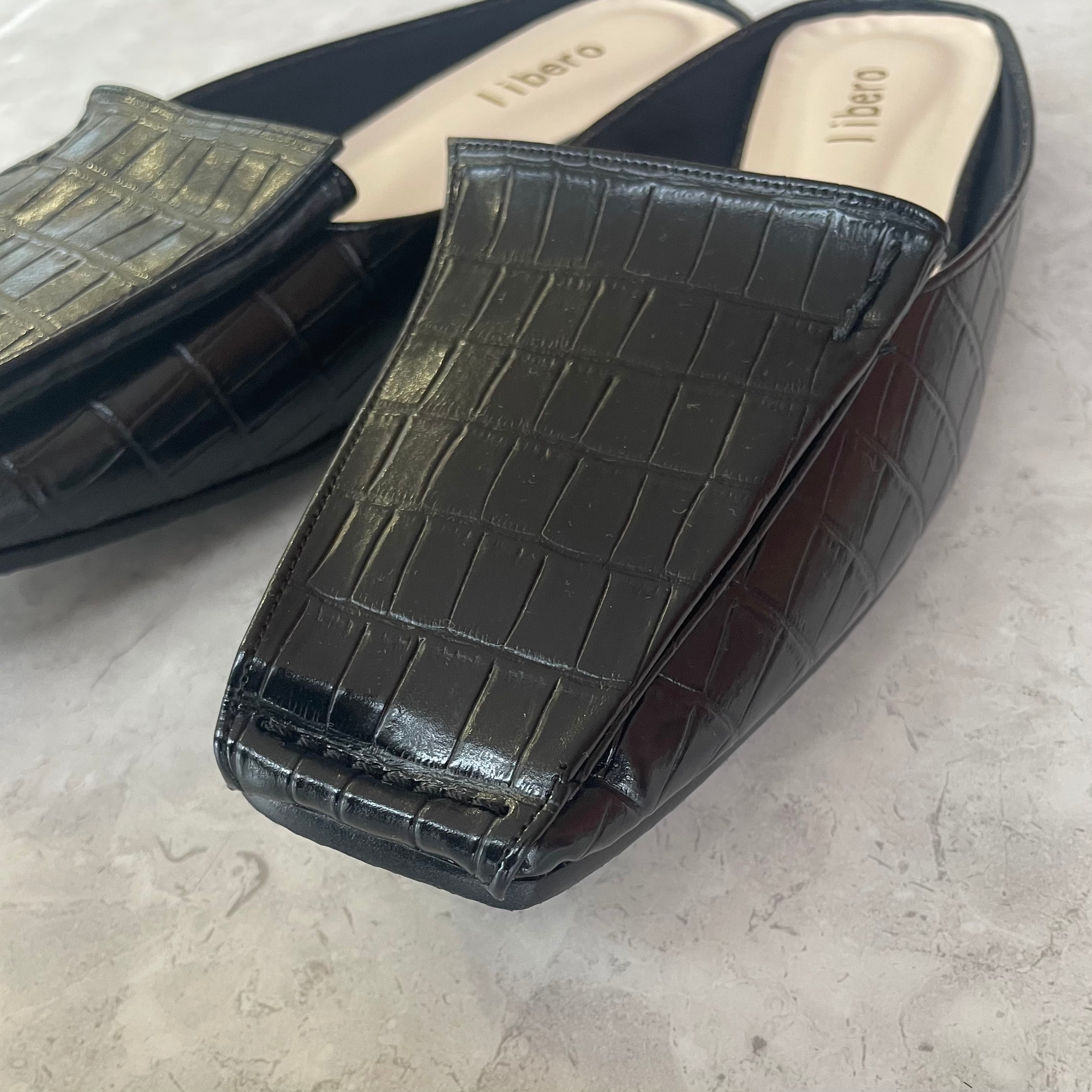 未使用　libero リベロ　スクエアトゥパンプス　M iCoN BASIC：6cmヒールスクエアトゥパンプス（1660BC