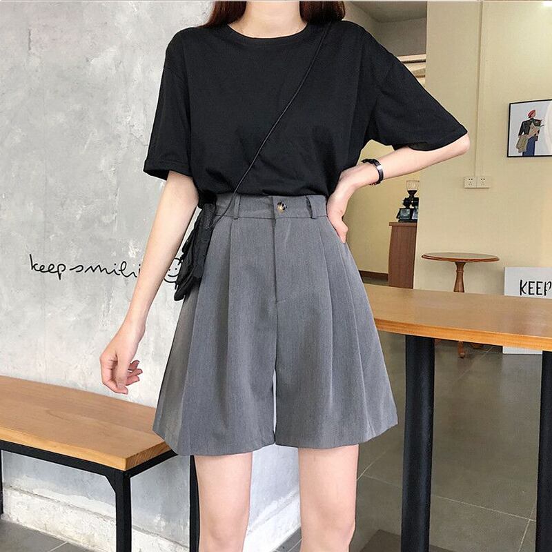 サマースタイルショーツ ハイウェストウェストルーズパンツ スリムカジュアル 夏物 ブルマー 萌量不足96950358077