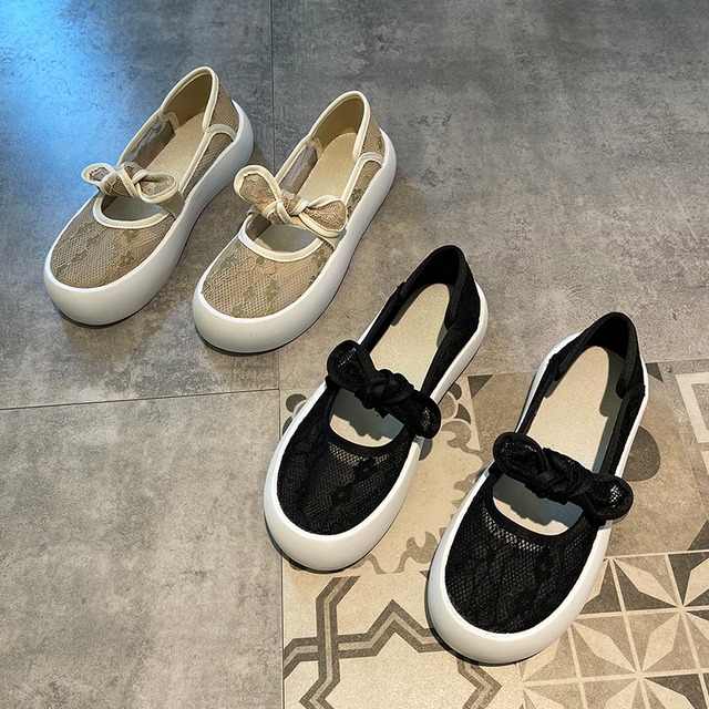 サマーメッシュリボン 靴 シューズ 夏物 部族の婦人靴80968873546