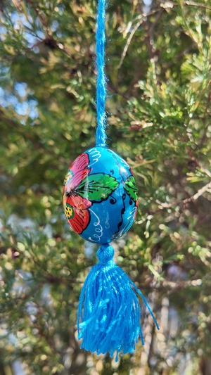 装飾用木製プィサンカ　小（イースターエッグ）　コロミヤモデル　