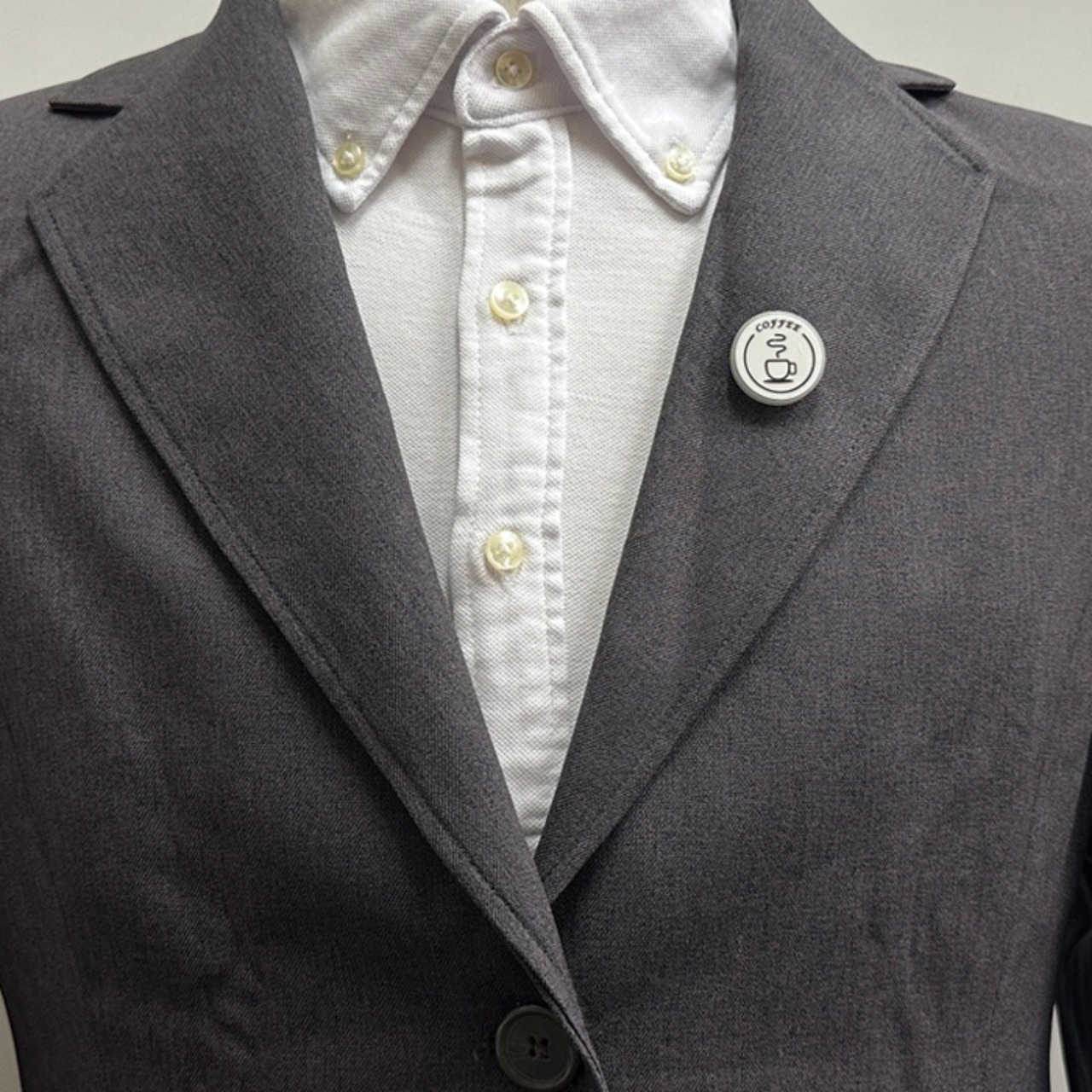 アクリル ブローチ（10個入）_ コーヒーマーク-01　マグネット式 軽量（brooch）bro-0002 - 4