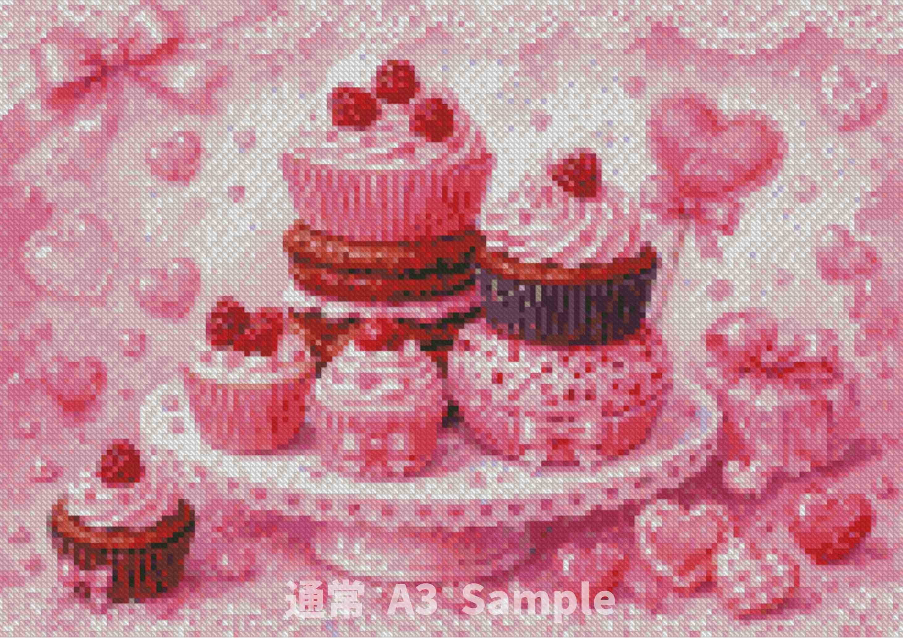 【丸めて発送／FDビーズ入り】*\sweet/*　ダイヤモンドアート ダイヤモンドアート A3 Sweets Love B (通常/フルAB/フル樹脂AB/フルFD