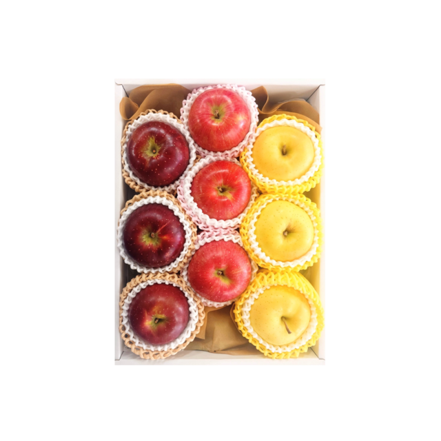 【専門店が選ぶ"旬のりんご"】ギフトBOX(8〜9個入り)　※包装・御熨斗無料