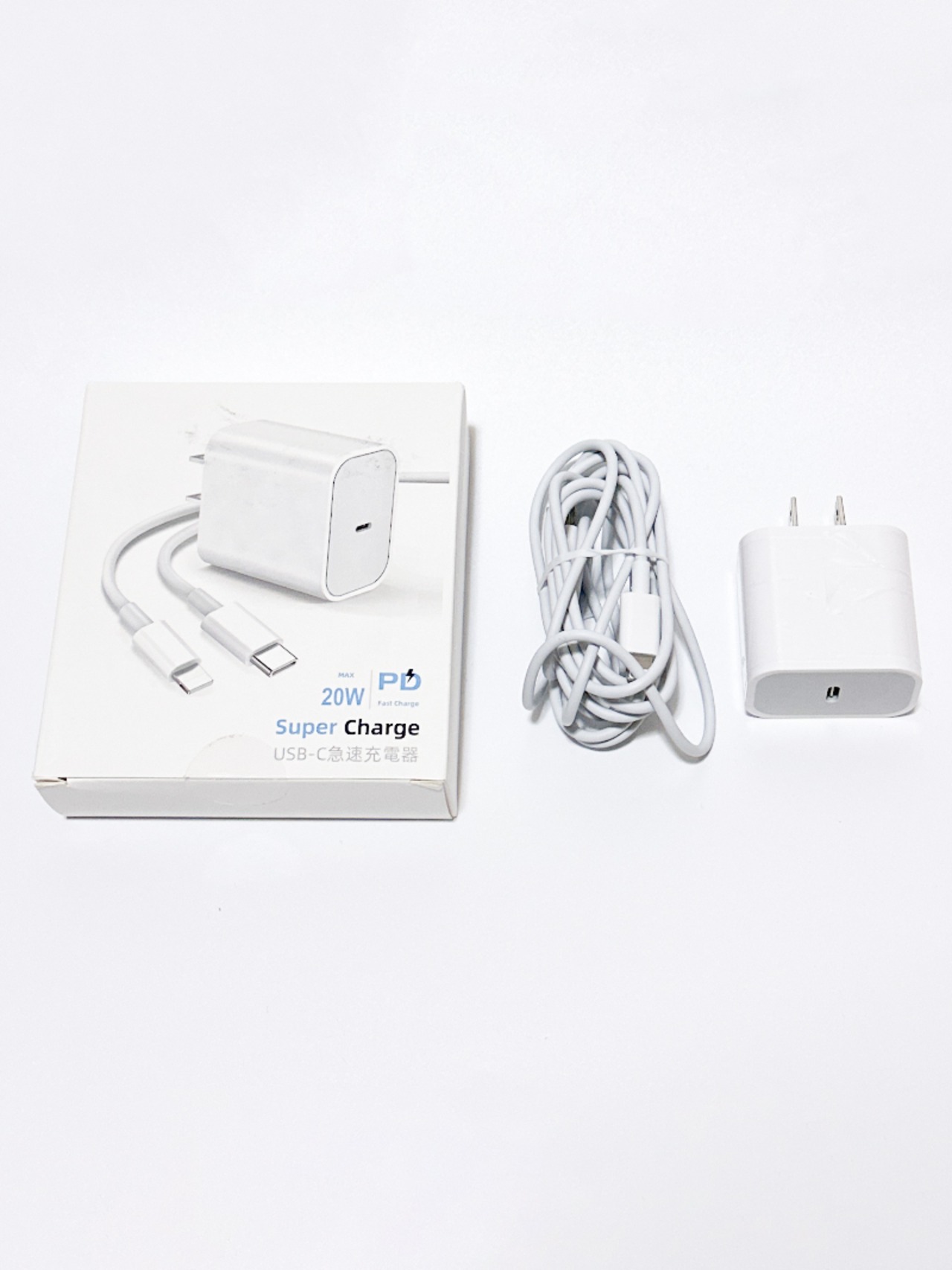 iPhone 充電器 20W USB-C PD急速充電 2m Lightning ケーブル Type C iPad スマートフォン 電源アダプター