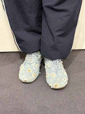 Repetto / vintage light blue flat shoes.