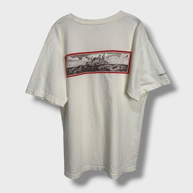 レア　00s USA製　パタゴニア　ベネフィシャルTシャツ　キナリ　M 環境保護