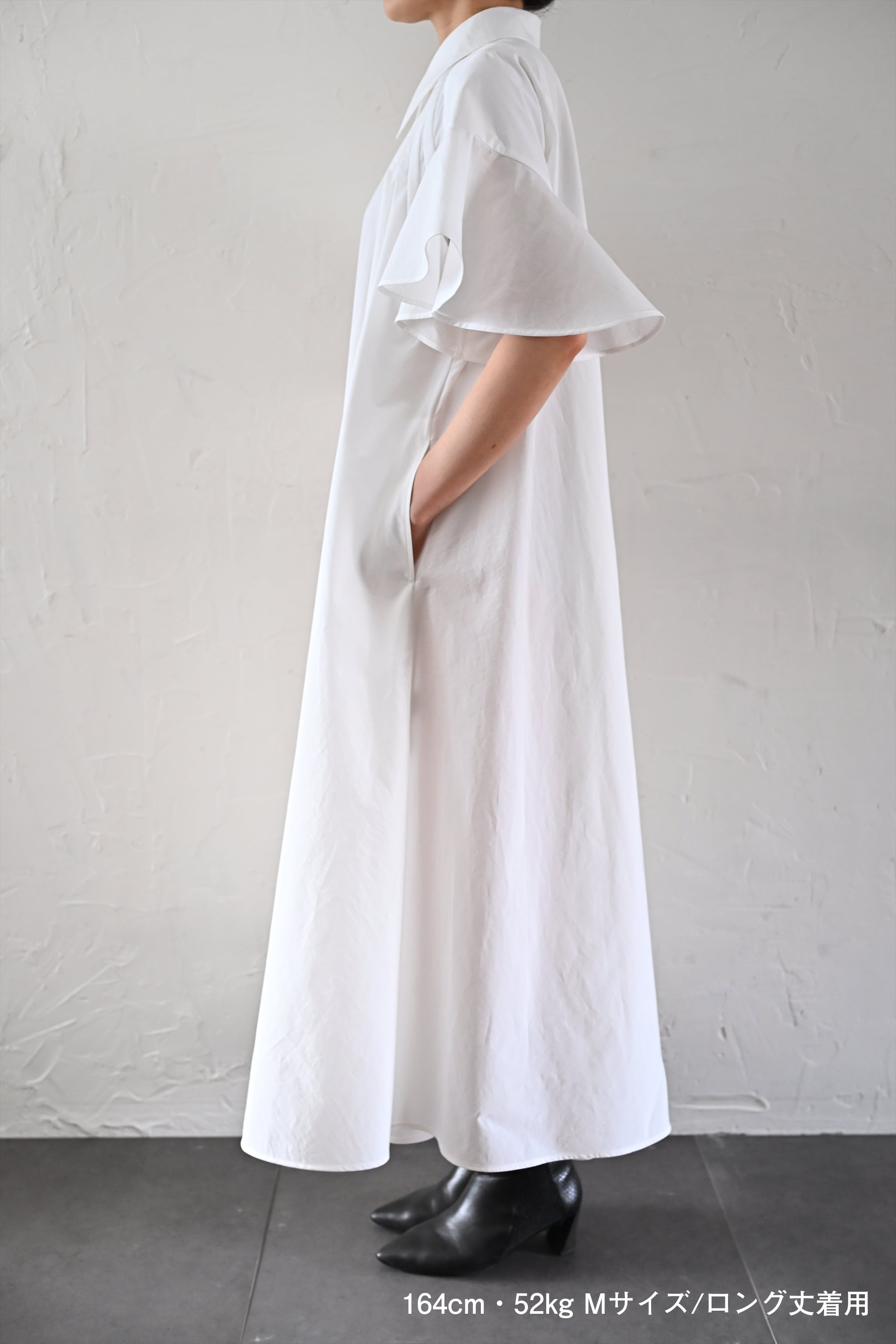 SHIRT DRESS / WHITE（シャツドレス / ホワイト） | MASAHIRO OKUNO