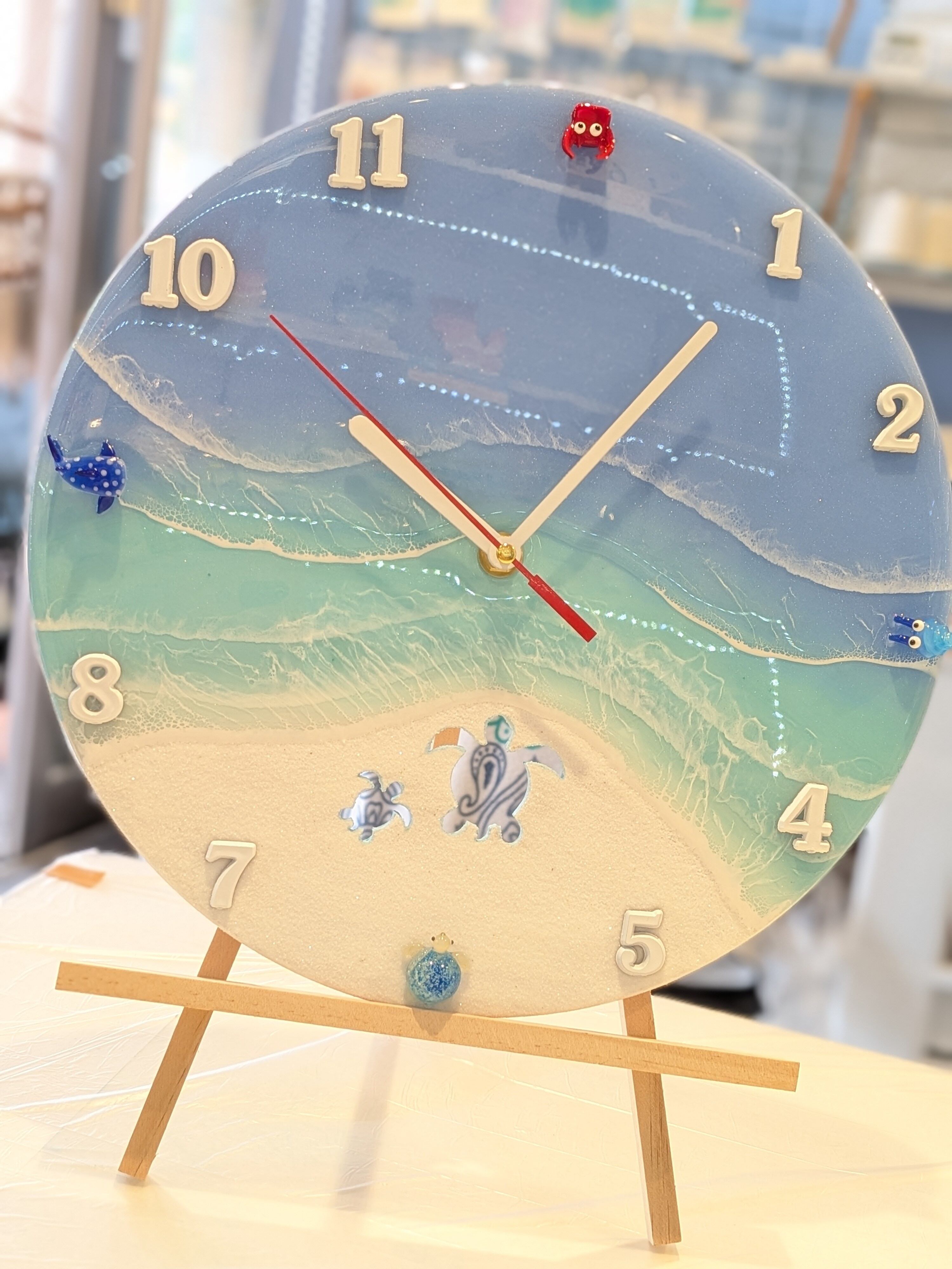 ホヌ(海の守り神) 時計 人気の3waveレジンアート | カラーサンドホヌ