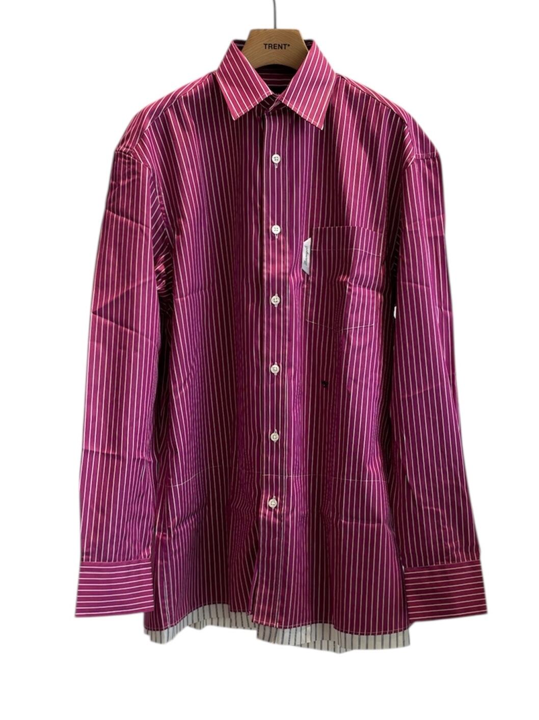 オムガールズ HOMME GIRLS MINI SHIRT DRESS ミニシャツドレス S＼ブルー ブラウス ストライプ コットン【2400014917543】 オムガールズ HOMME GIRLS MINI SHIRT DRESS ミニシャツドレス S