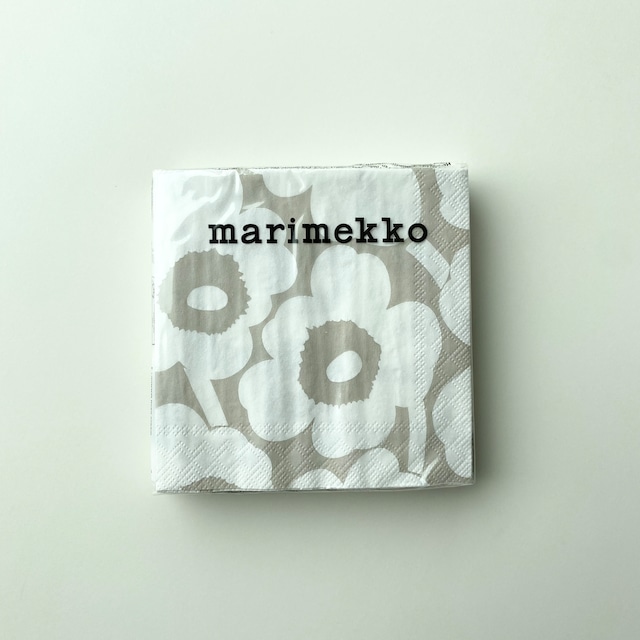 2022秋冬【marimekko】カクテルサイズ ペーパーナプキン UNIKKO リネンxクリーム 20枚入り