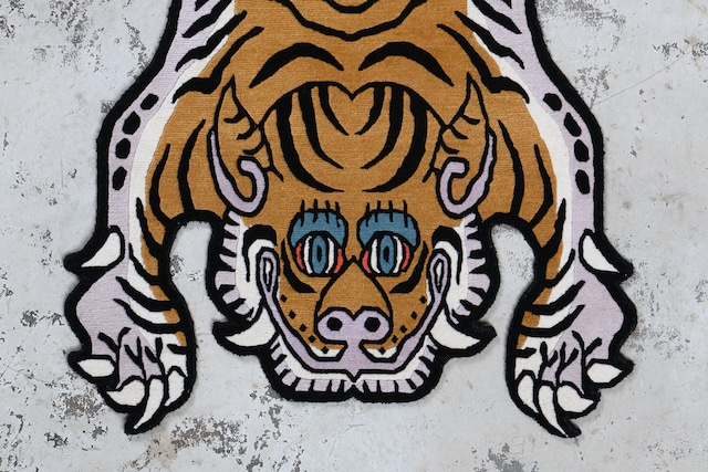 Tibetan Tiger Rug 《Mサイズ•ウール・オリジナル2・マスタードイエロー306》チベタンタイガーラグ