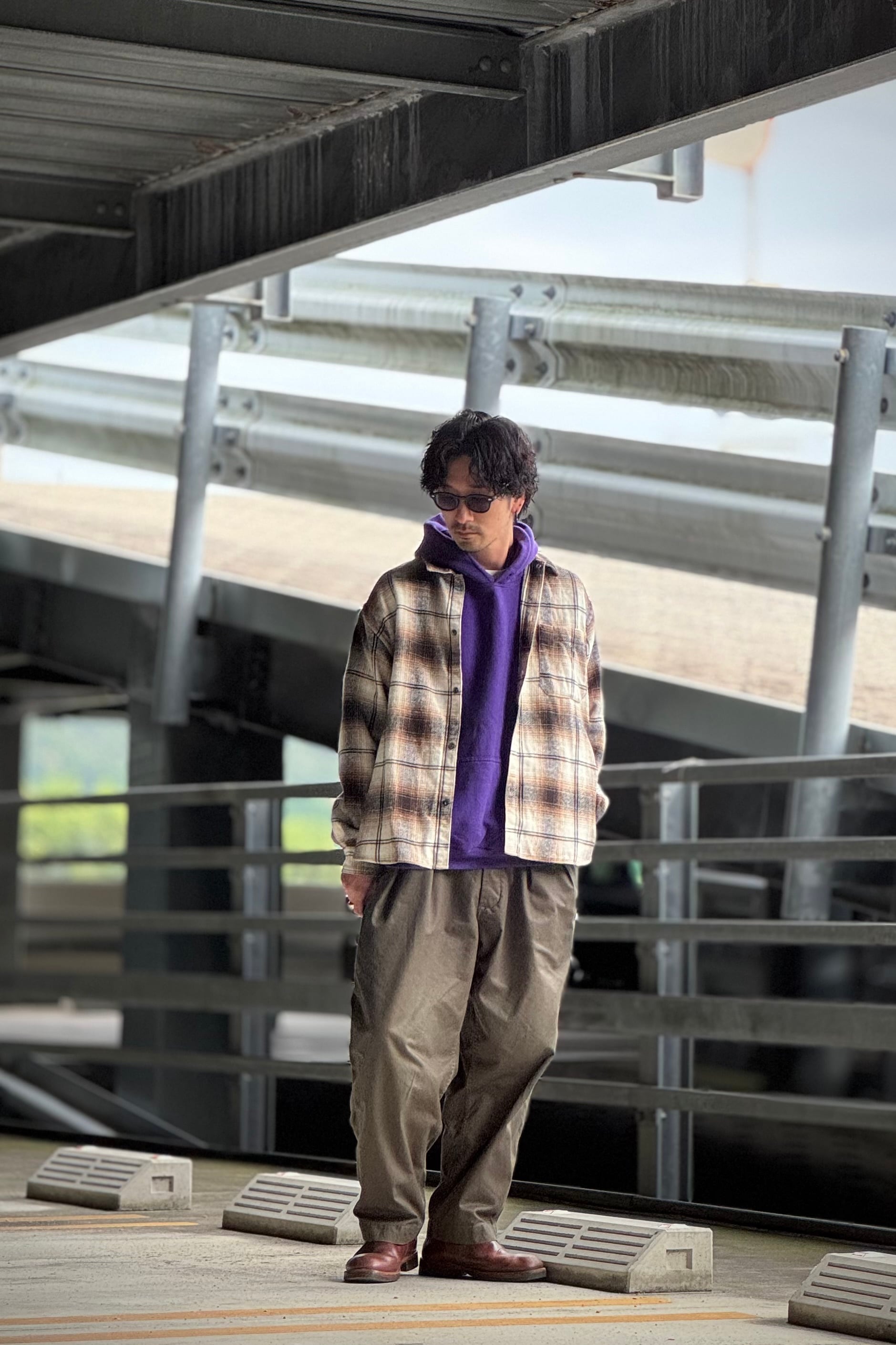 ANACHRONORM×MAMBO 30th Anniversary OMBRE CHECK WIDE FLANNEL SHIRTS ANACHRONORM×MAMBO 30th Anniversary OMBRE CHECK WIDE FLANNEL SHIRTS