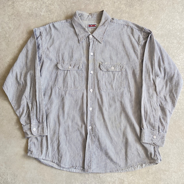 1990s  BIG MAC Hickory Work Shirt  XXL  Made in USA　H628