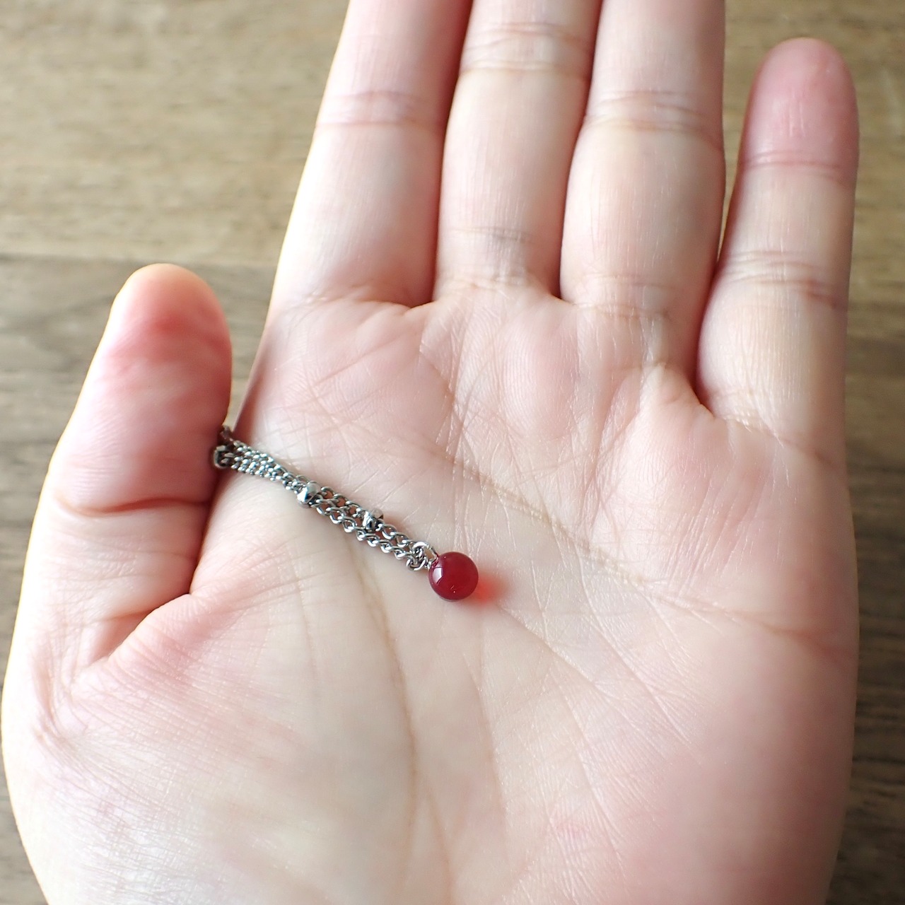 琉球ガラスのひと粒ネックレス 42cm