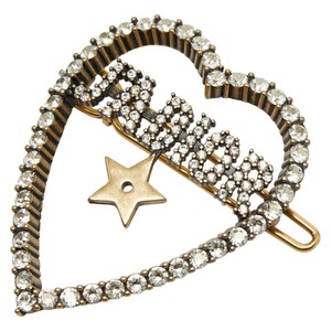 ディオール ハート J'ADIOR ヘアピン ヘアアクセサリー ゴールド メッキ ラインストーン レディース Dior 【中古】