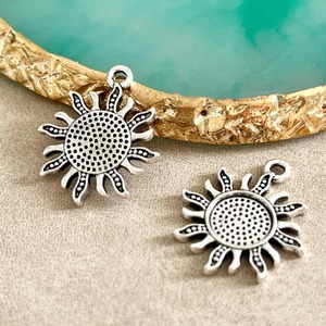 【2個】サン太陽ミニミール皿チャーム/レジン/