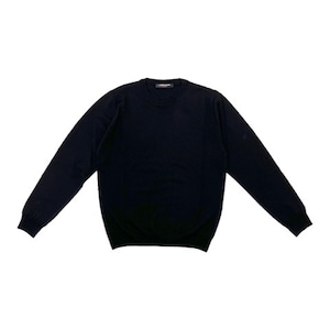 LORENZONI(ロレンツォーニ) Washable Wool Crewneck Sweater/BLACK