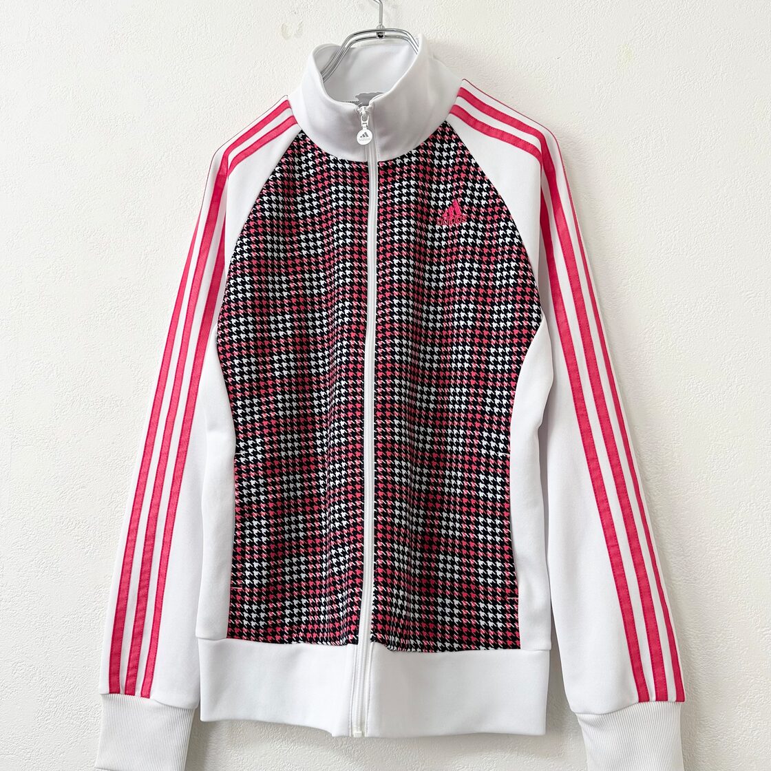 美品☆adidas/アディダス☆ジャージ☆トラックジャケット☆チェック 