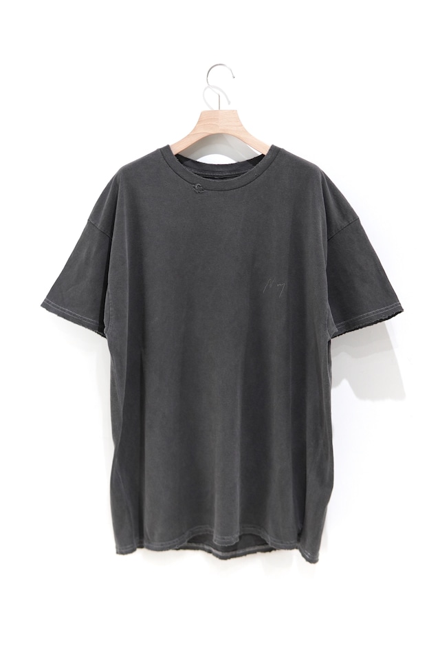ANCELLM /EMBROIDERY DYED T-SHIRT / ANC-CT60 / F.BLACK