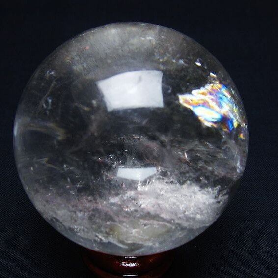 水晶 丸玉 54mm スフィア 置物 水晶玉 一点物 151-9032