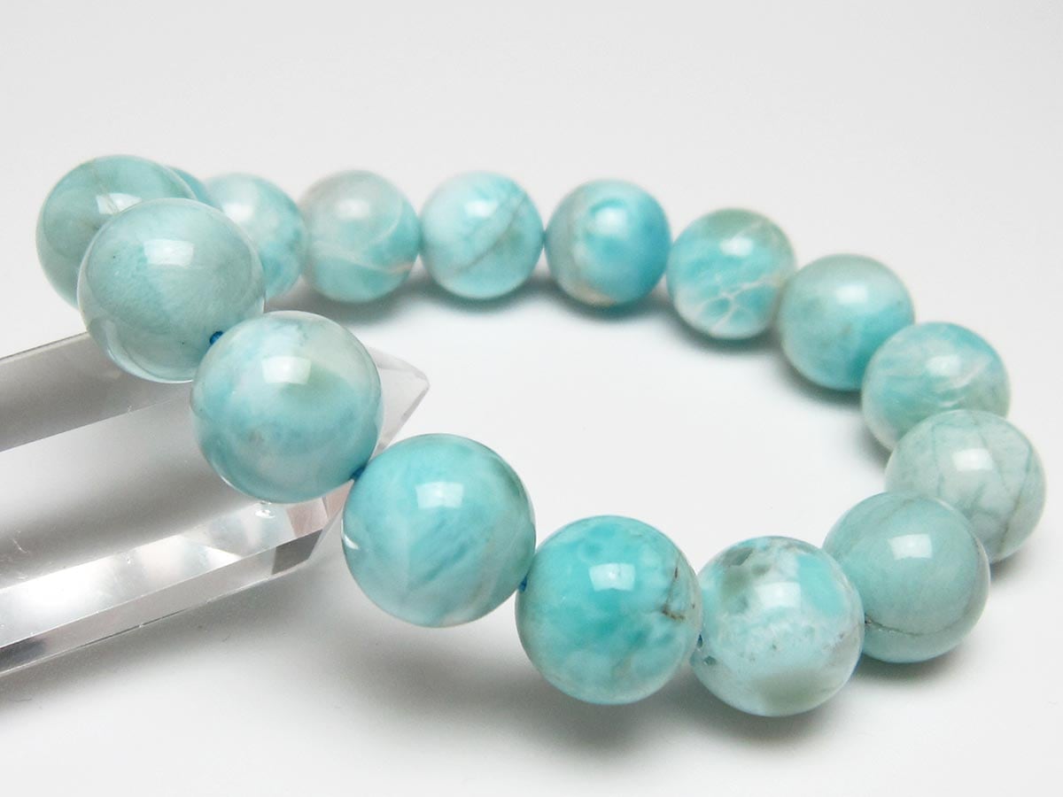 ラリマー ブレスレット 14mm 一点物 111-56428 | 天然石