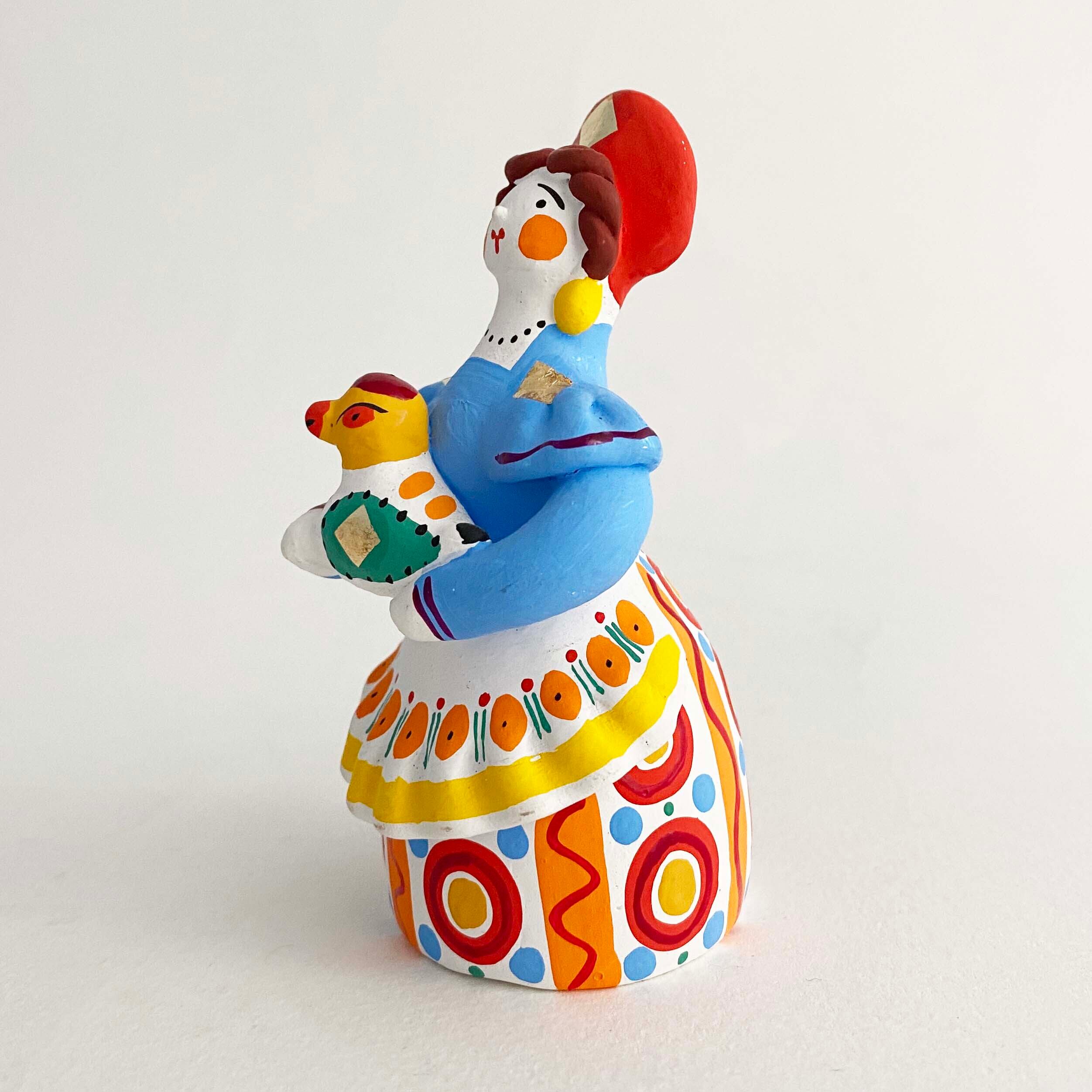 ディムコヴォ土人形 / アヒル抱っこ