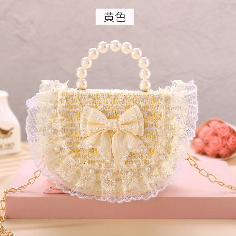 ミニバッグ ガールズファッション かわいい プリンセス レース リボン
