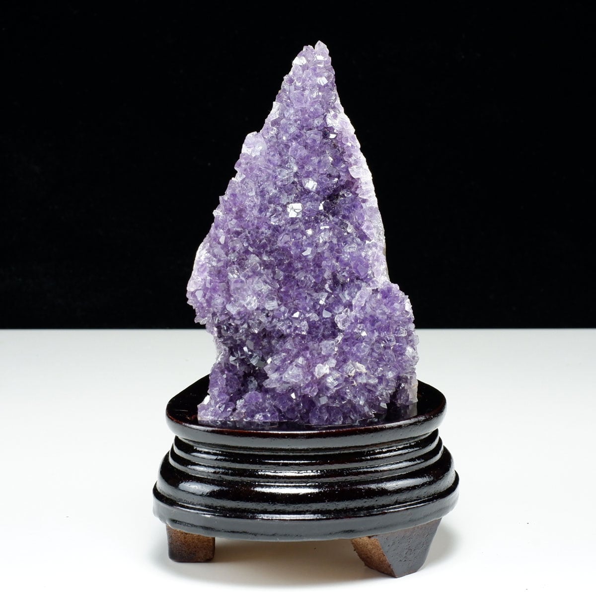 アメジスト クラスター ウルグアイ産 アメジスト 原石 amethyst 台座付属 花型 一点物  182-6485