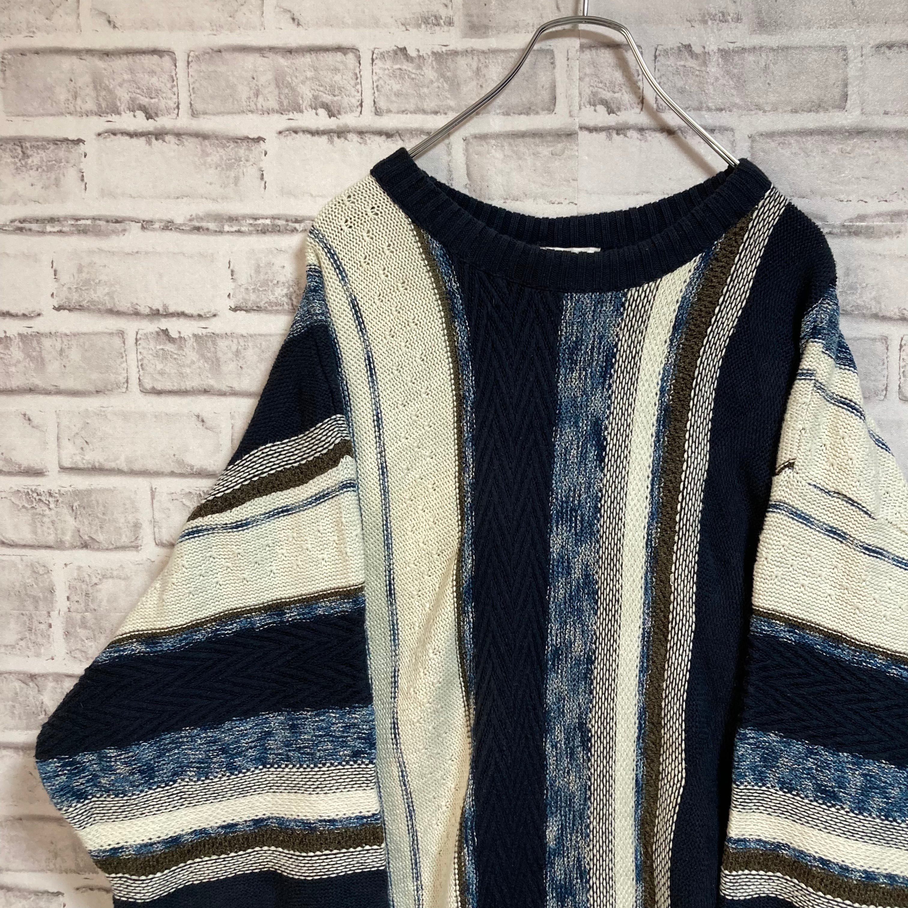 【LONDON FOG】Design Knit 2XL相当 ロンドンフォグ 3Dニット