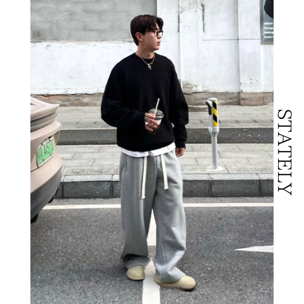 ヘビーコットン パネルスウェットパンツ/2color_B28・画像6