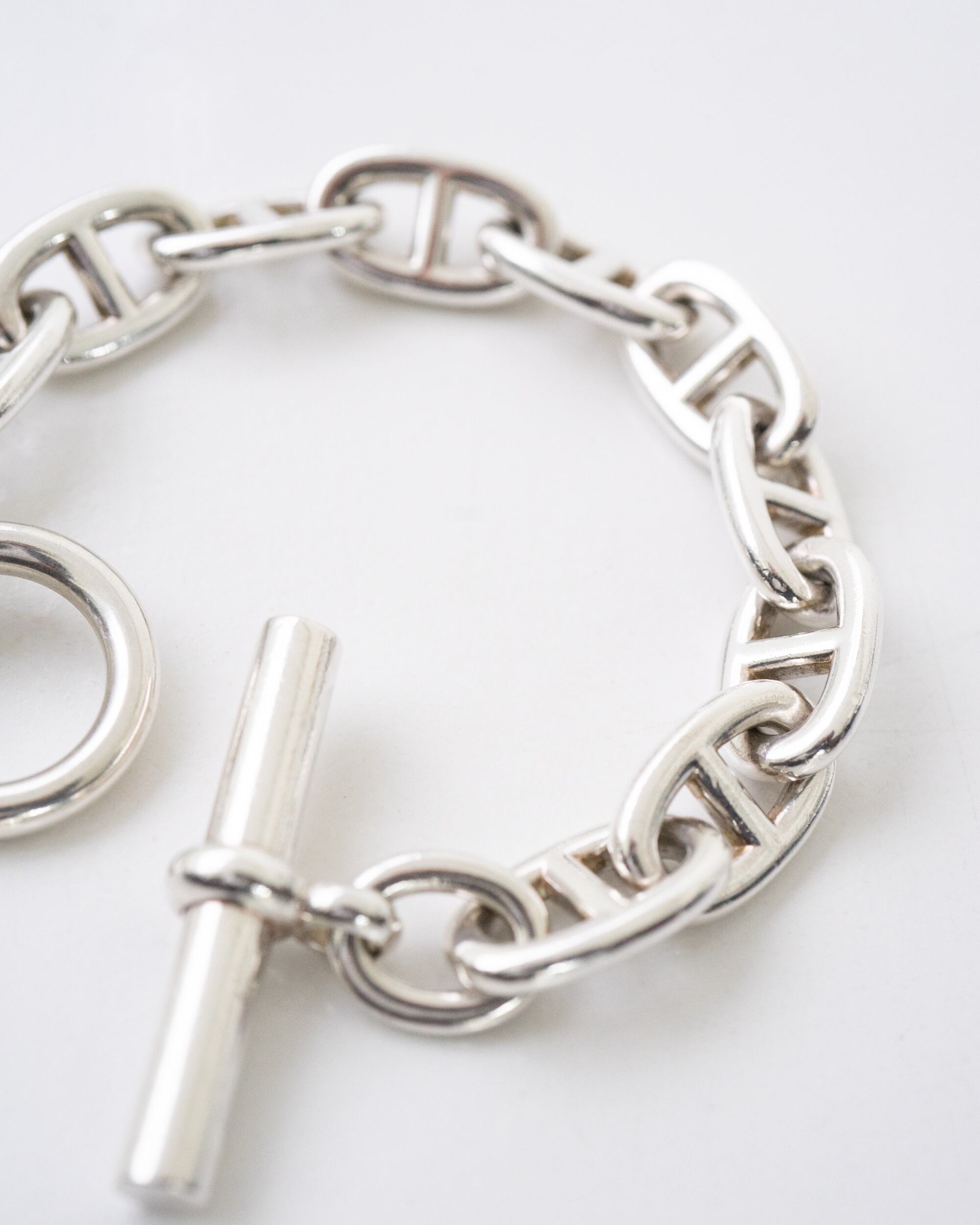 Hermès〉Chaine dancre Bracelet TGM11 KOMA Made in 1990's Martin