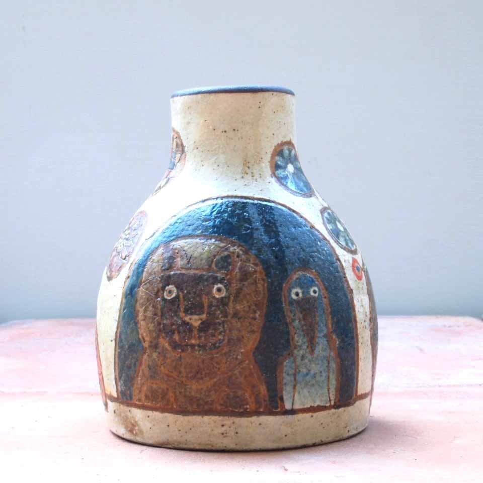 矢合直彦　作　ねこの湯呑み　陶器　コップ　カップ　ねこ　猫　動物