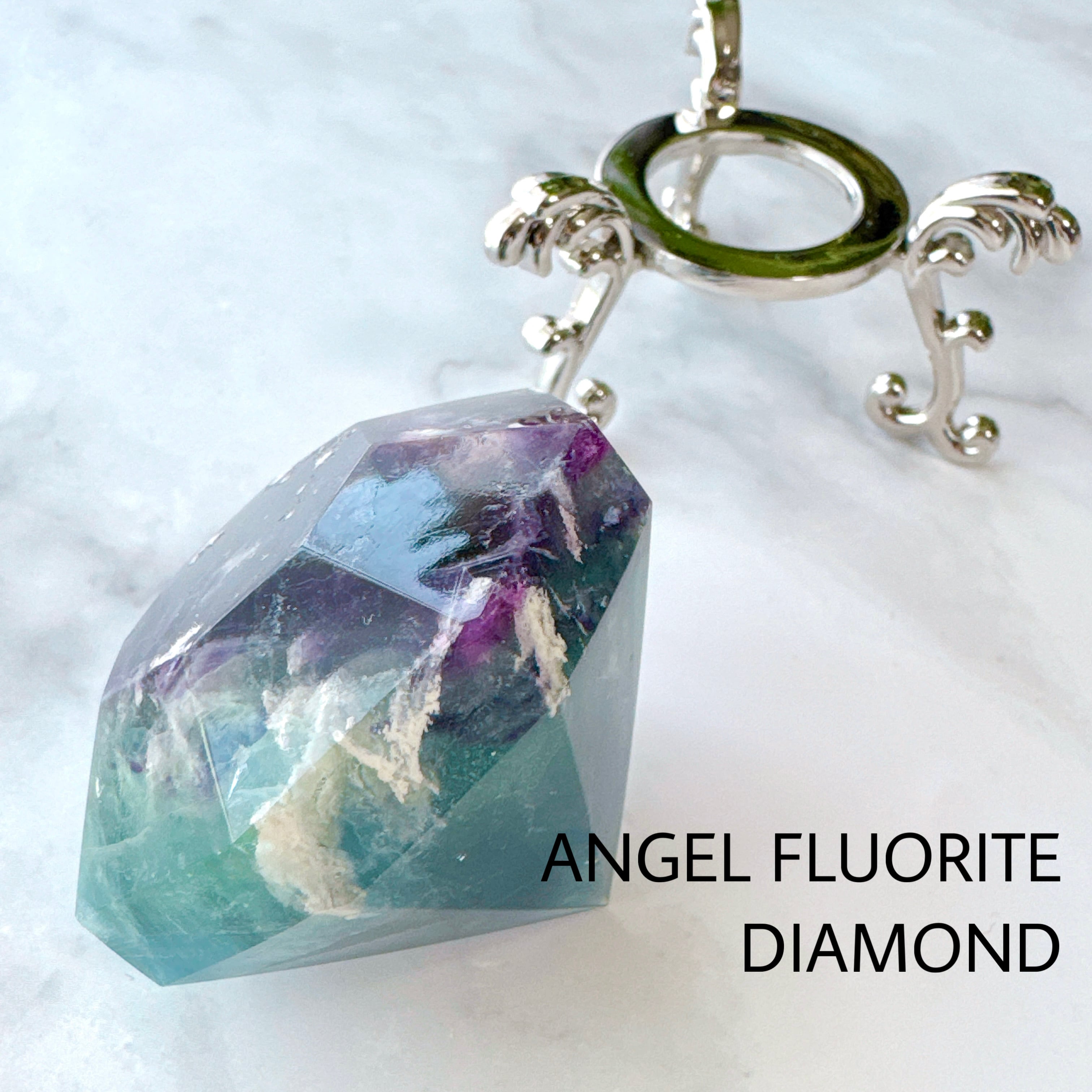 パステルシルキーフローライト スフィア 丸玉 天然石 | Rinolis