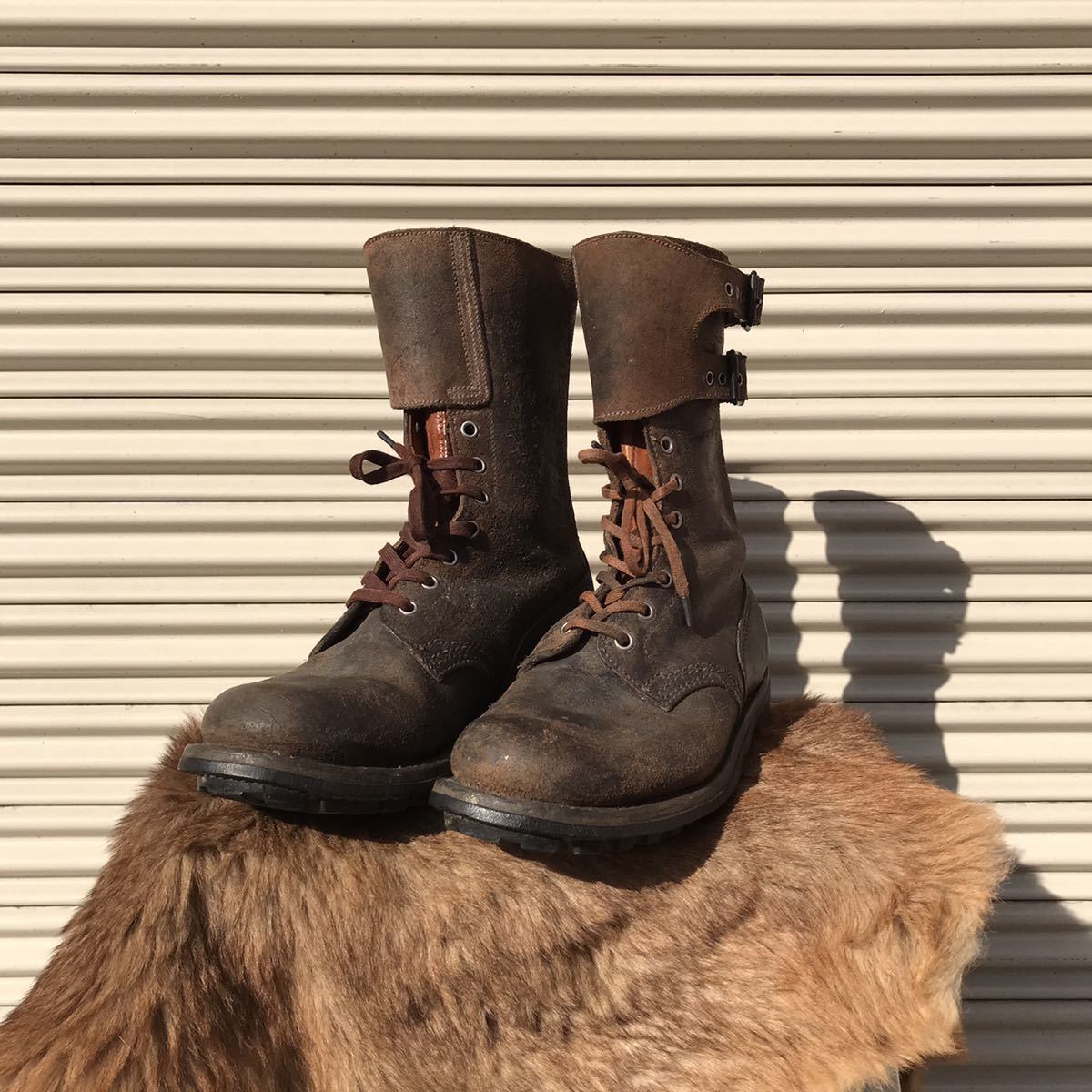 【レア】フランス軍　ＷＷ２米軍 ブーツ　50年代から60年代 レア】フランス軍 WW2米軍 ブーツ 50年代から60年代