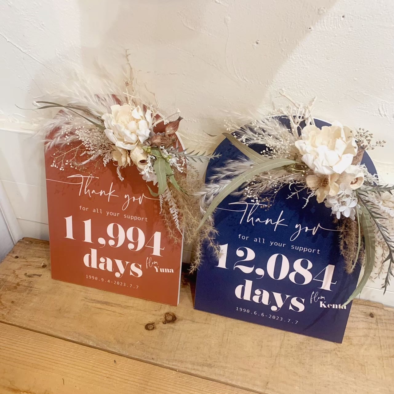 アーチ型 子育て感謝状【レンガ&ネイビー】