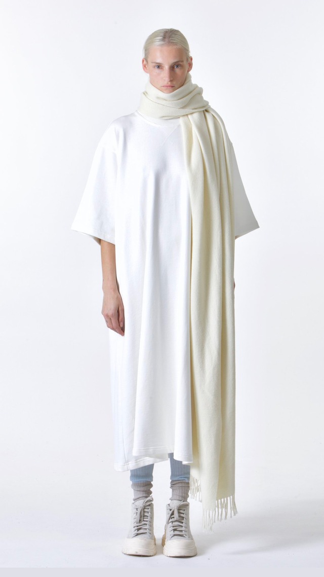 SOFIE D'HOORE -ARCTIC- 75cm×250cm monocolour scarf in wool ,:MONT BLANC,