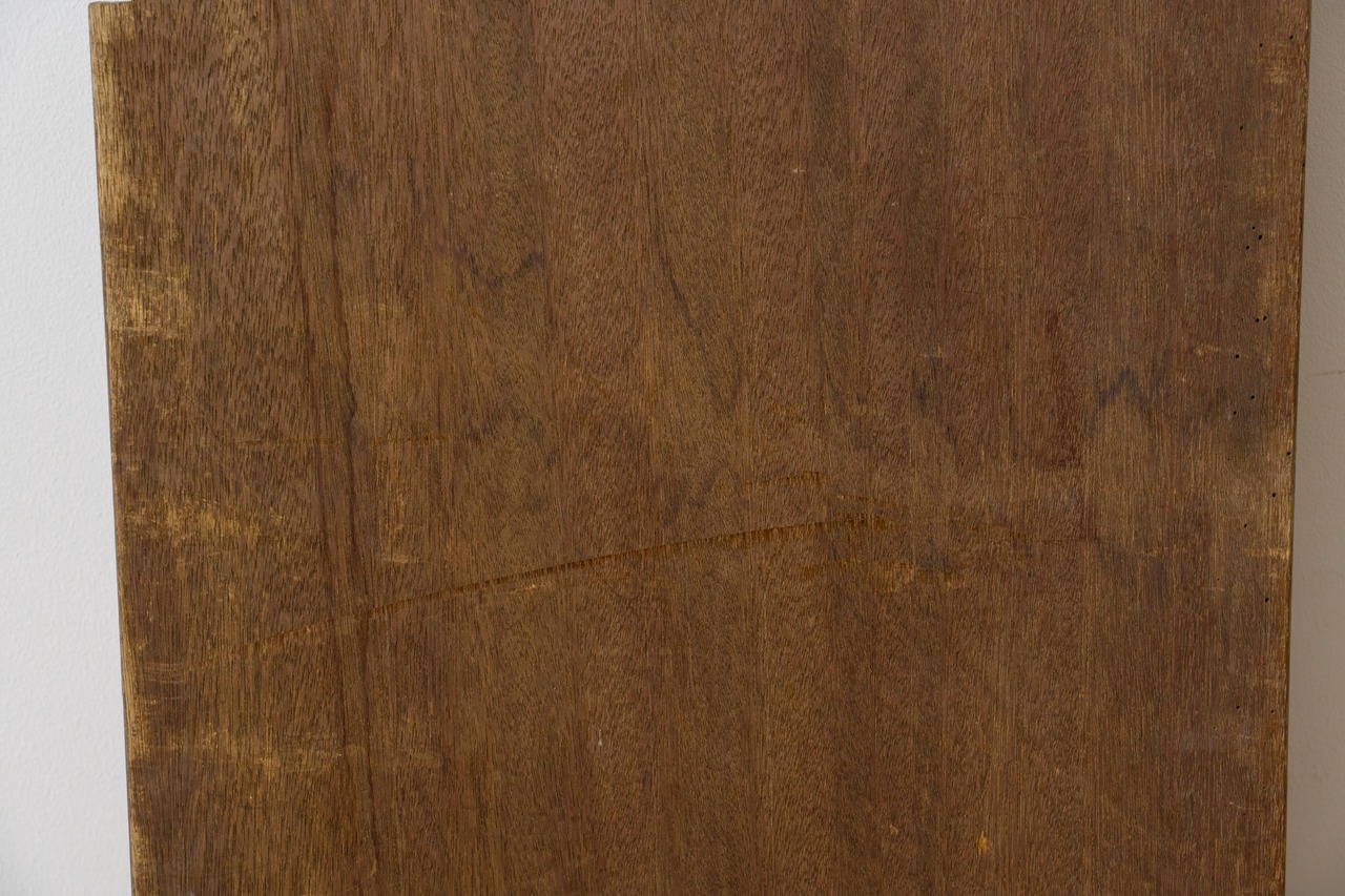 カクカクと角丸のラワンの一枚板｜63.5×41.5×2cm｜i-206