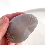 ドゥルージー笑口アゲート*ハート*250822-01*天然石*置き物*インテリアストーン