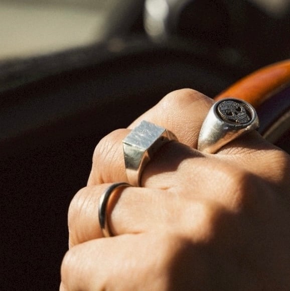 シルバーリング【上品】【印台/シグネット】