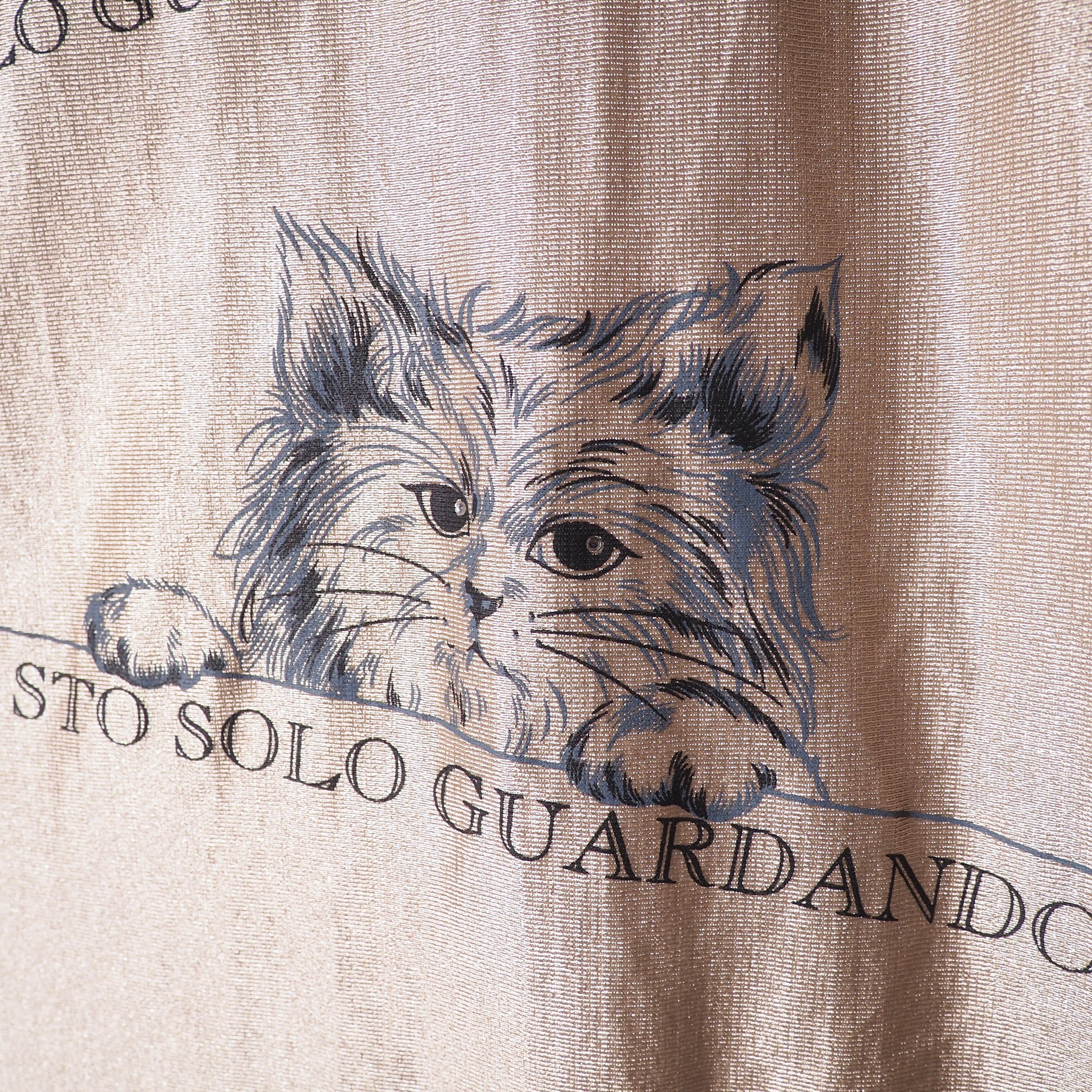 1990s " Pretty Cat " Nihil Face printed vintage Long sleeve Tee