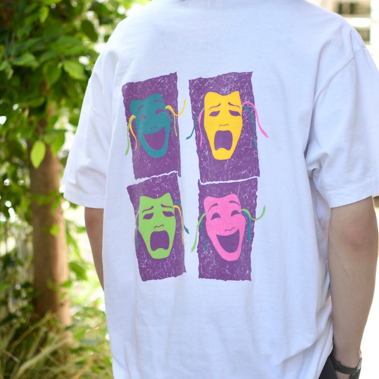 90's four face print tee