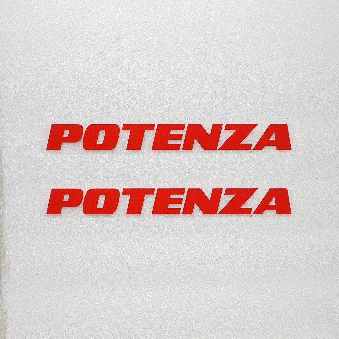 POTENZA ポテンザ カッティングステッカー レッド 2枚 縦15mm×横150mm