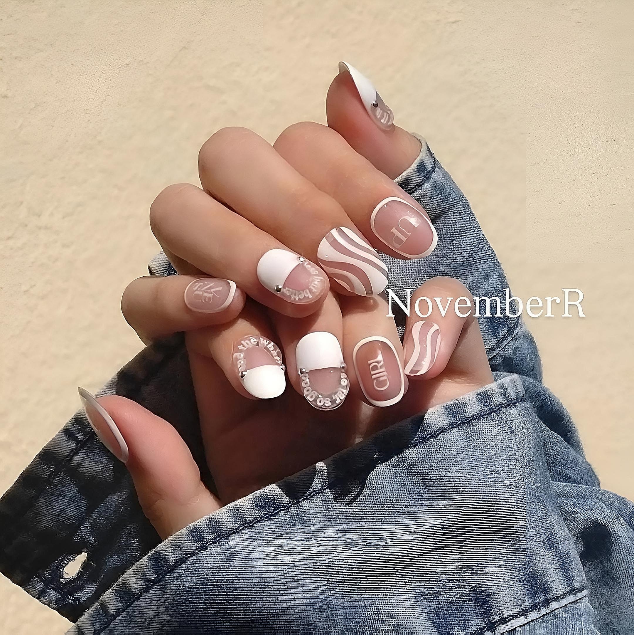 LA894☆ホワイト夏ネイルチップ | NovemberR 〰️ネイルチップ販売〰️