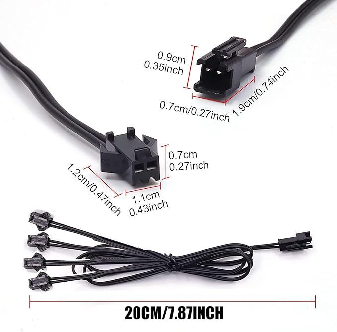 Aoling ELワイヤー 分岐 延長 3V ELワイヤ 分岐 4股 有機EL照明パネル