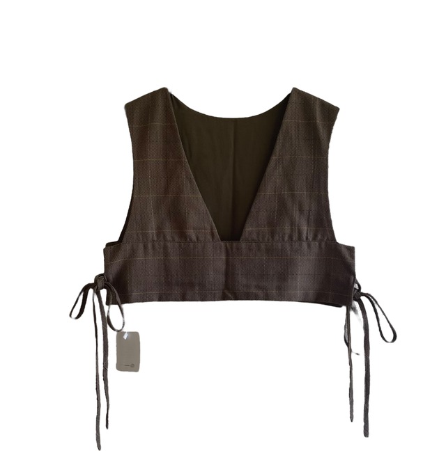 〔sample sale〕moody plaid vest