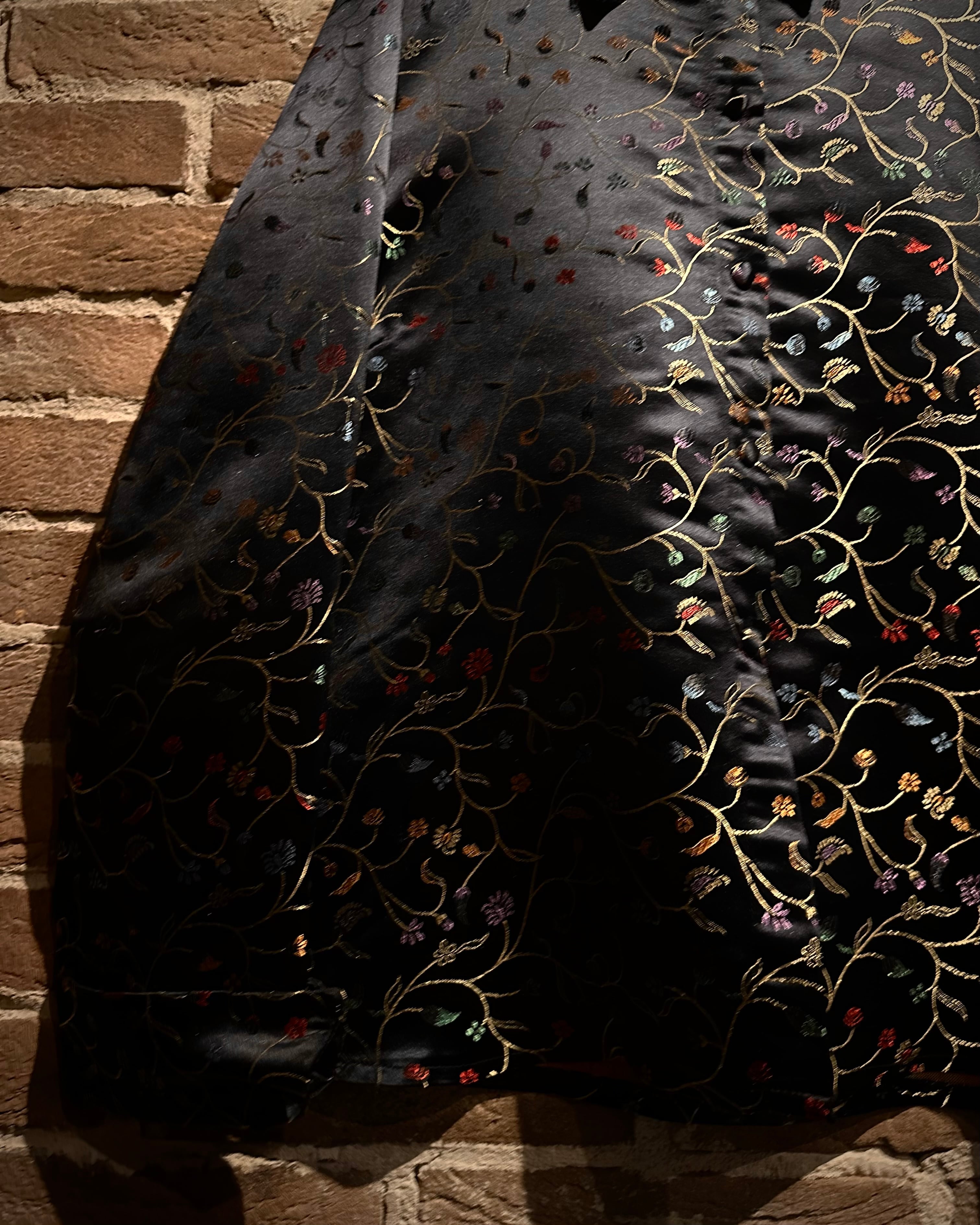 Caka act3】Beautiful Flower Embroidery Vintage Loose Shirt Jacket