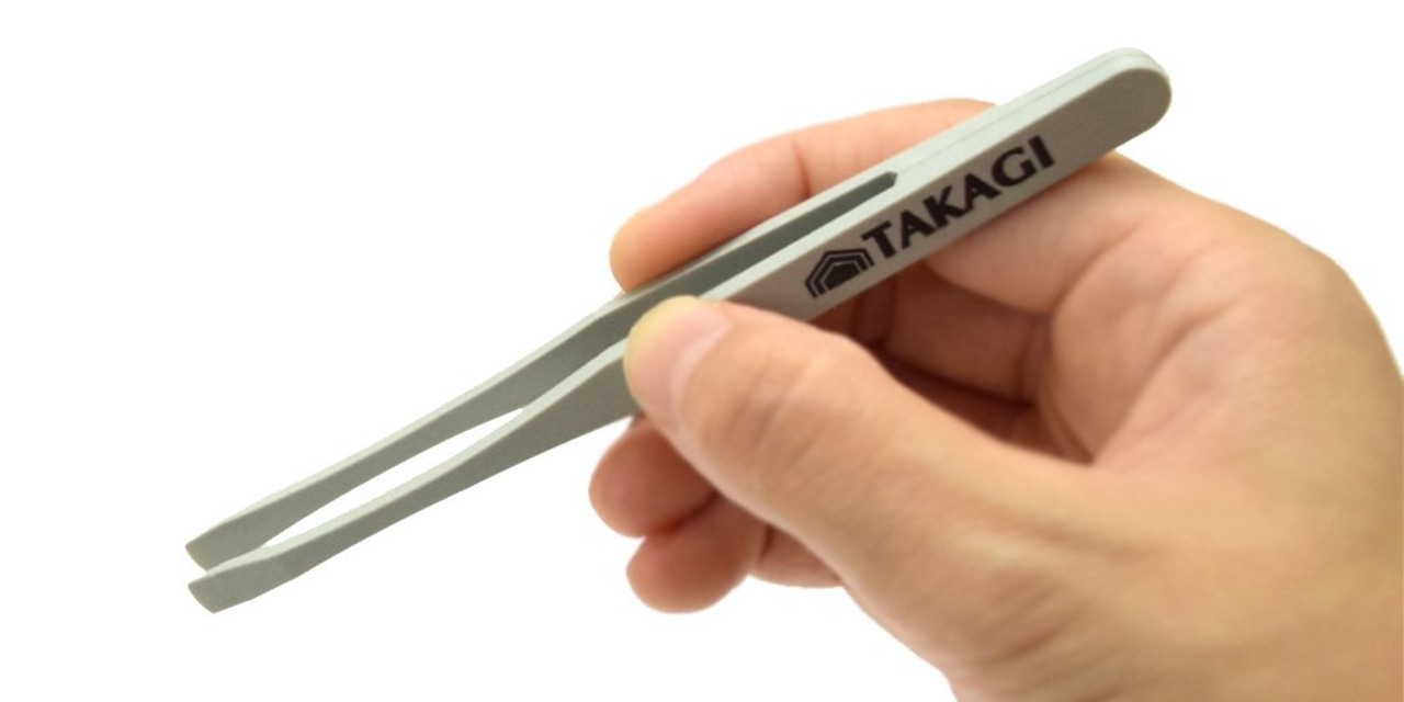 高儀(Takagi) ファイバーピンセット 2本組 完全非磁性 グラスファイバー入樹脂 絶縁性 TZ-70